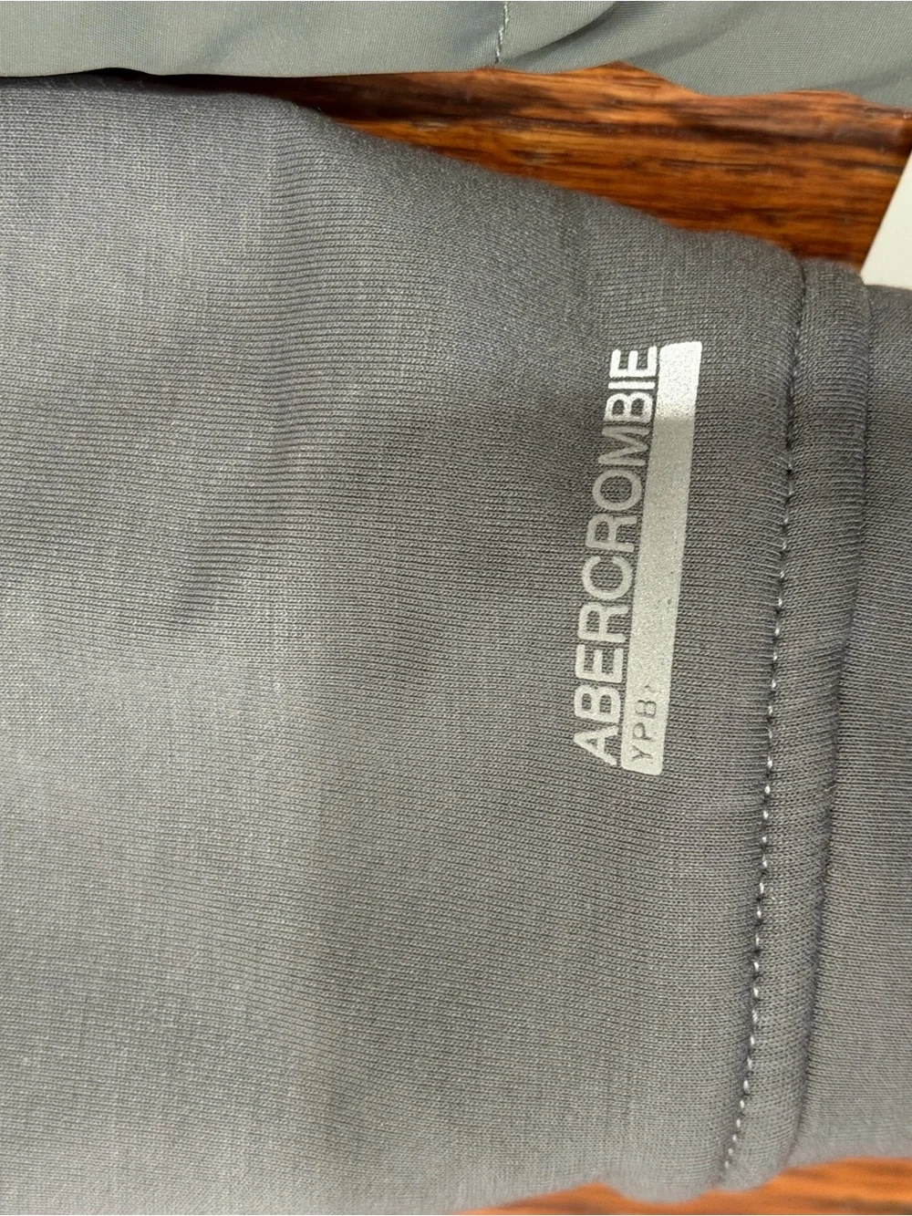abercrombie kids grey quilted hooded puffer jacket